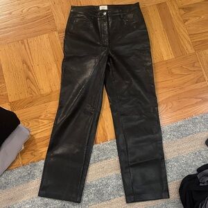 Wilfred Black vegan Leather Pants